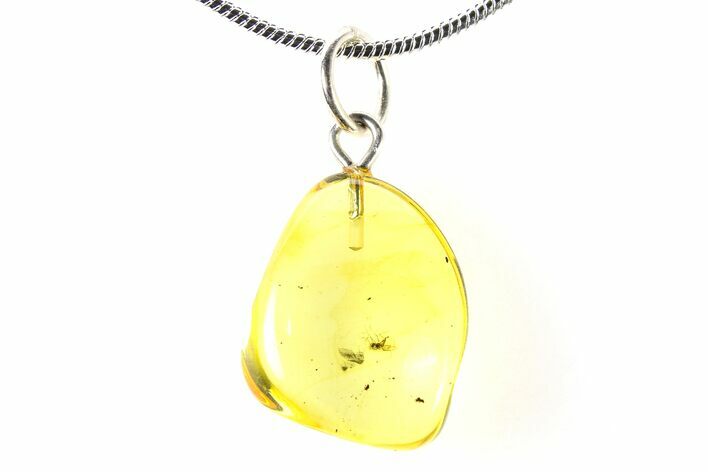 Polished Baltic Amber Pendant (Necklace) - Contains Fly! #321235